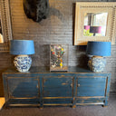 DS 227, Blauw dressoir met 3 deuren