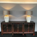 DS 283, Dressoir zwart en rood patina 6 deuren
