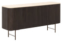 DS 342, Donker houten dressoir met betonnen blad