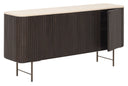 DS 342, Donker houten dressoir met betonnen blad