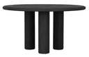 ET 303, Zwarte ronde eettafel in beton look