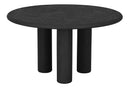 ET 303, Zwarte ronde eettafel in beton look