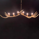 HG 257, Kroonluchter van edelhertgewei met 6 lampen