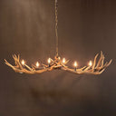 HG 270, Gewei kroonluchter met 6 lampen en 2 spots.