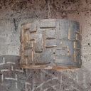 HL 114, Ronde metalen hanglamp, zilver