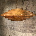 HL 129-A, Grote ovalen hanglamp, brons