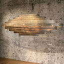 HL 129-B, Grote ovale hanglamp, zilver