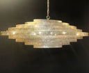 HL 129-B, Grote ovale hanglamp, zilver