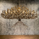 HL 145-A, Grote kroonluchter met bladeren, zilver