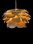 HL 152-A, Hanglamp met bladeren, Brons