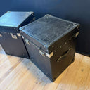 KO 182, Zwarte leren koffer set
