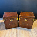 KO 186, Bruine leren koffer set