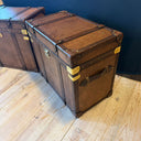 KO 188, Bruine leren koffer set
