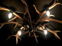 PG 102-B, Plafonnière van edelhertgewei met 4 lampen