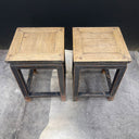 ST 186, Zwart bijzettafeltje oud hout