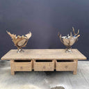 ST 204, Rustieke houten salontafel met 3 lades