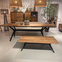 ST 326, Houten salontafel met stalen frame