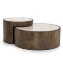 ST 417, Salontafel set -Harvey- hout en marmer