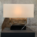 TL 227-A, Tafellamp design, zilver met marmeren voet