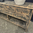 WT 216, Grote sidetable in zwarte patina
