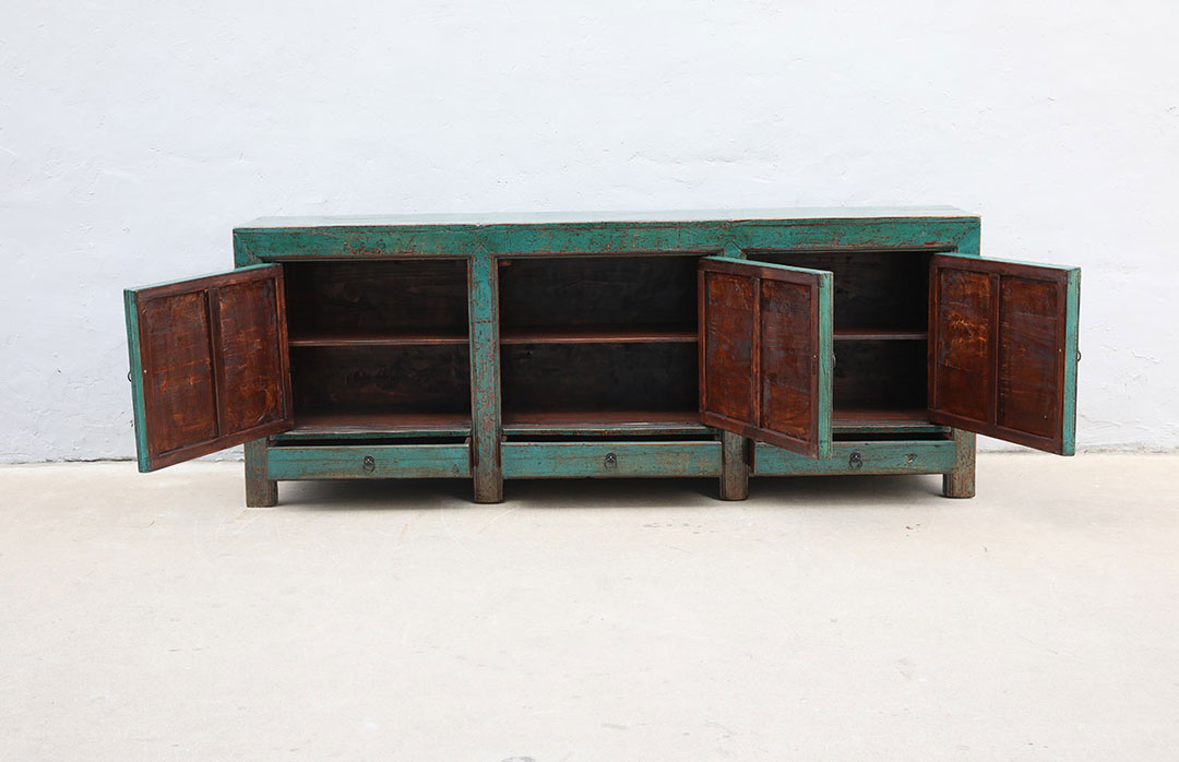 42-3628, Blue sideboard with 3 doors and 3 drawers