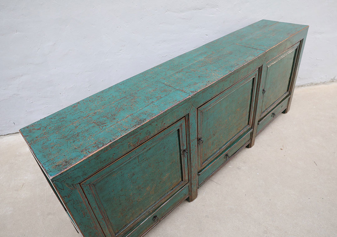 42-3628, Blue sideboard with 3 doors and 3 drawers