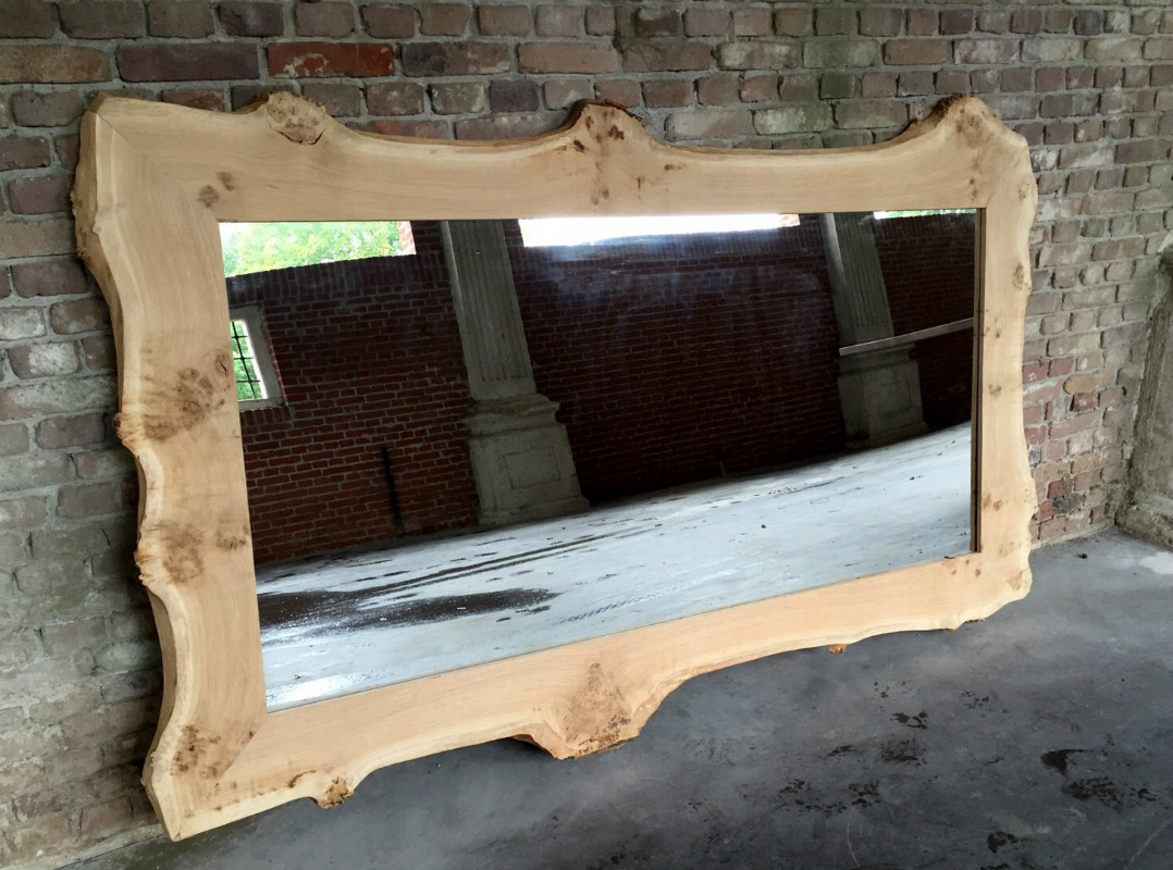 Kinderen Karakteriseren kunstmest Grote spiegel gemaakt van een ruige boomstam boomstam spiegel - SPIEGELS -  De Jong Interieur