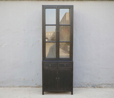 VM274, Black cabinet whit glass doors