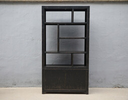 VM289-A, Black cabinet with open compartments